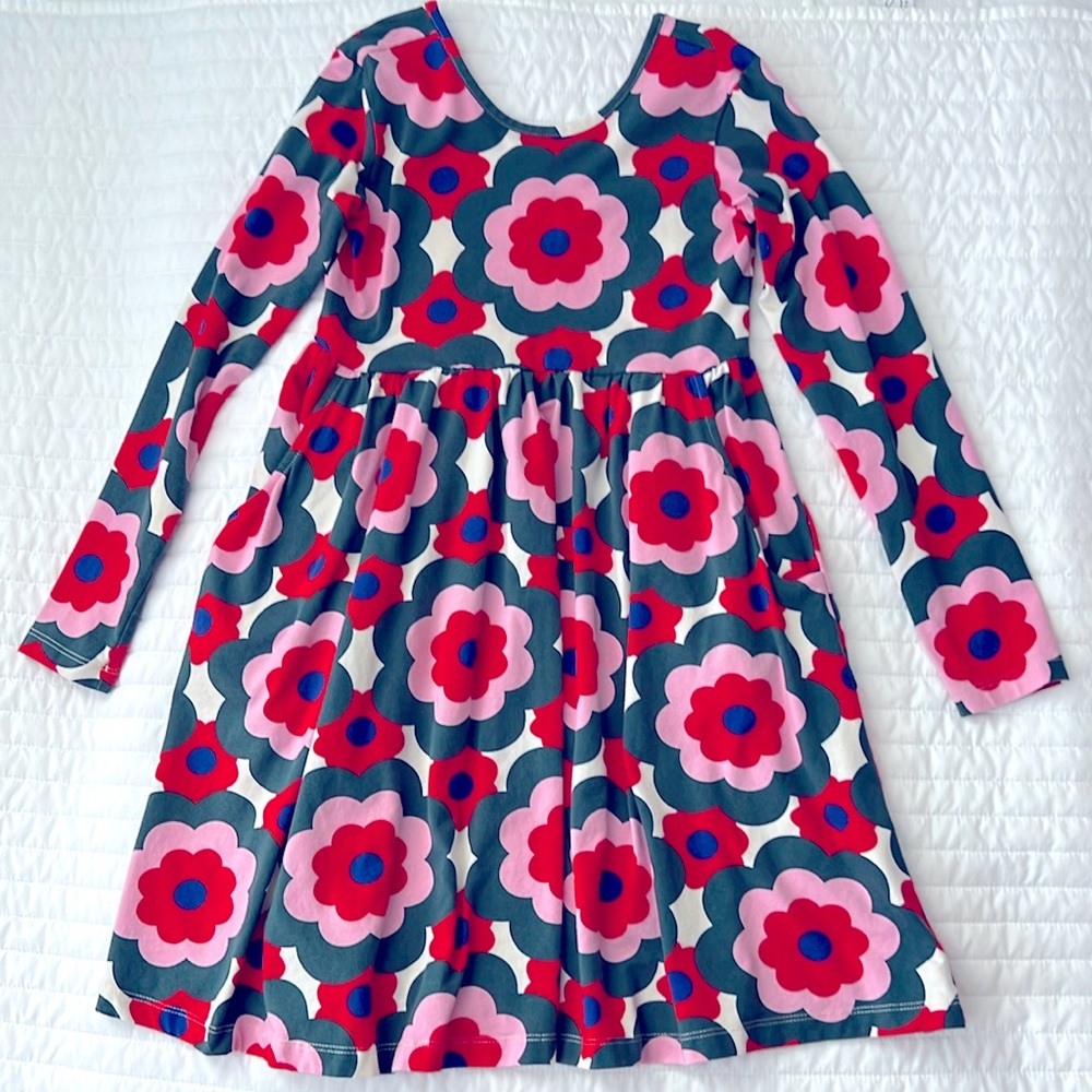 Hanna Andersson Celebration Skater Dress in Bold Floral Print